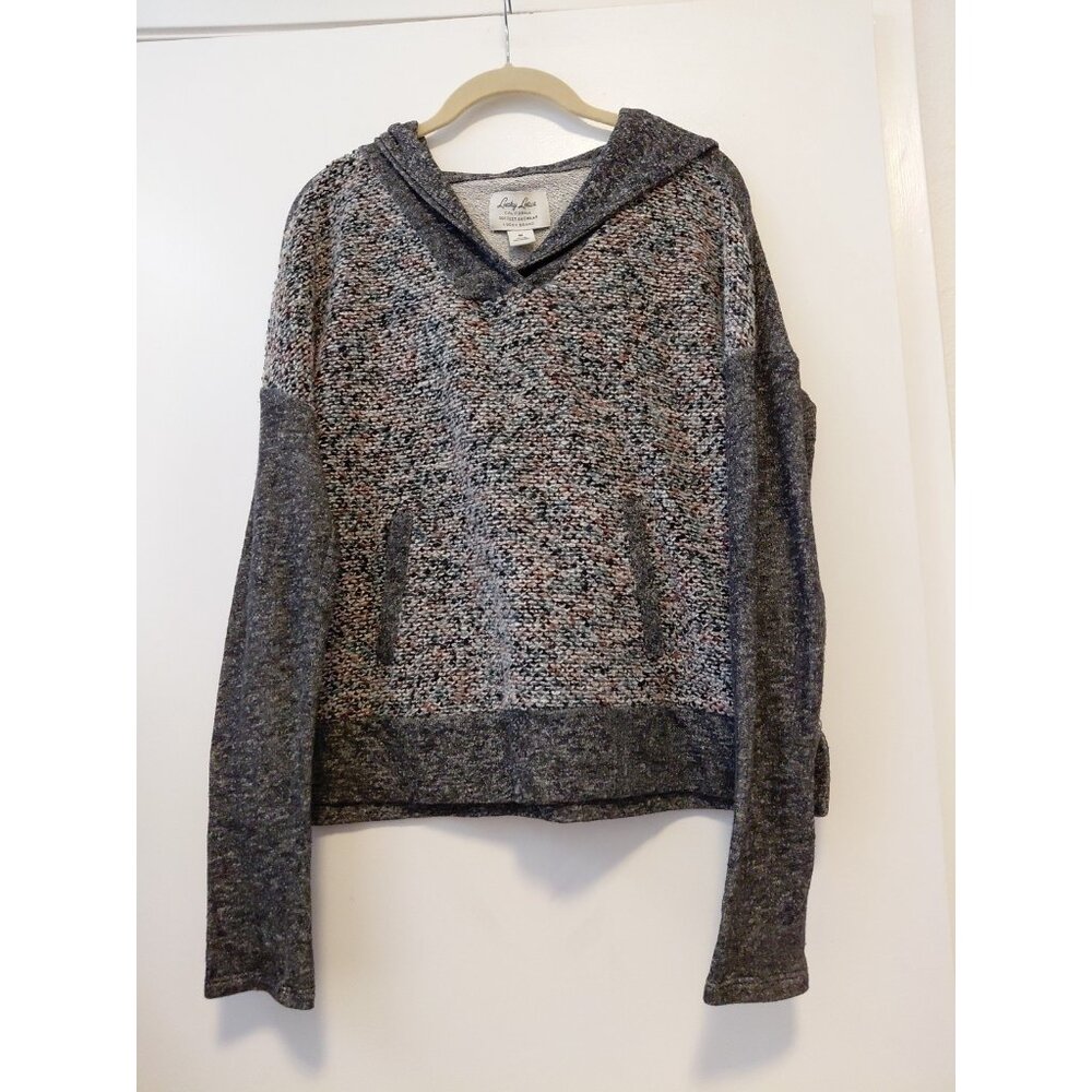 Lucky Lotus Lucky Brand Women's Softest Knitwear Hooded Pullover Sweaters Medium